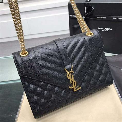 ysl envelope medium grain wearing|ysl medium envelope bag black.